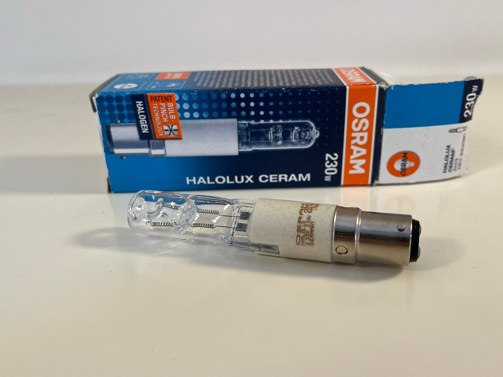 Osram Halolux Ceram 230W Halogeenlamp B15d/SBC, B22 (Bajonetsluiting), Osram, 60 watt of meer, Nieuw