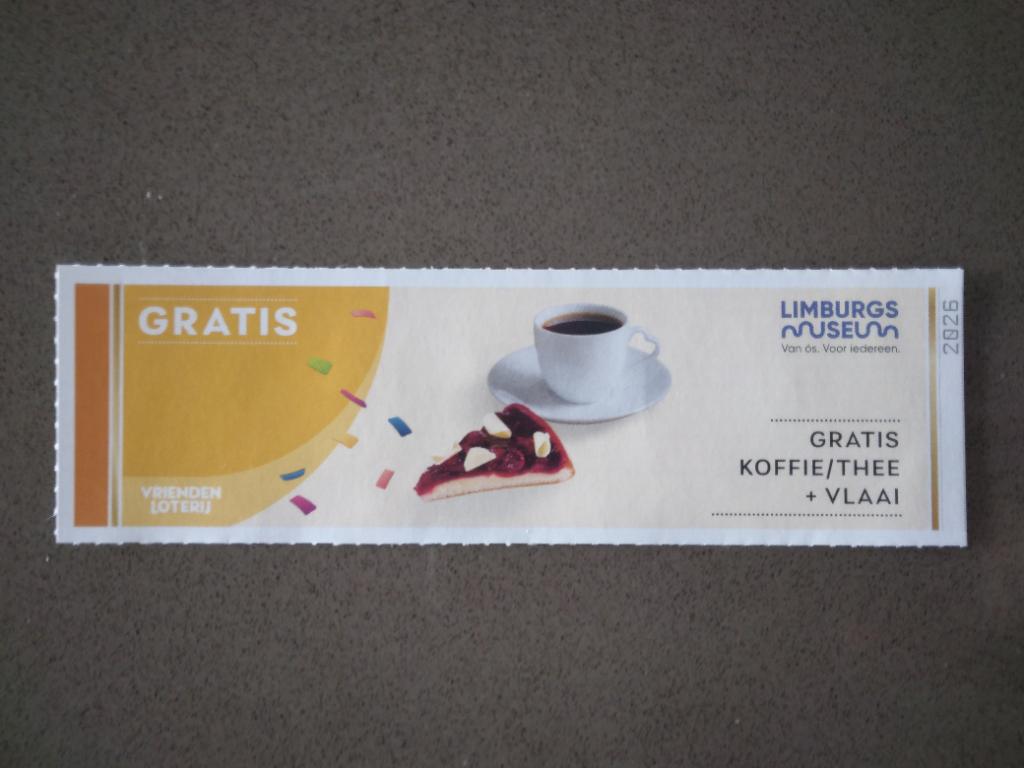 Limburgs Museum - bon gratis koffie/thee + vlaai, Eén persoon, Overige typen