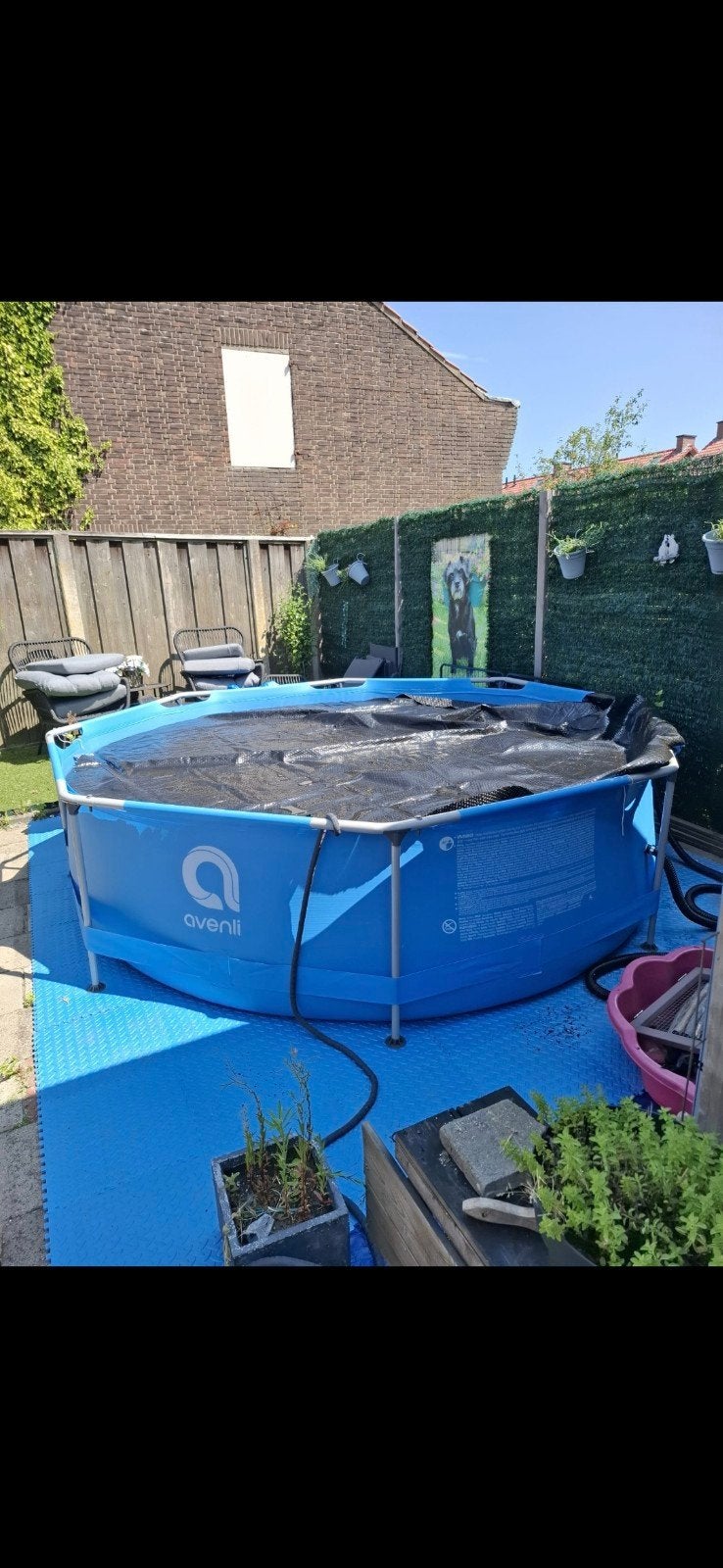 Zwembad 3m doorsnede, 75cm hoog (zonder pomp), Ophalen, Rond, Zo goed als nieuw, Opzetzwembad