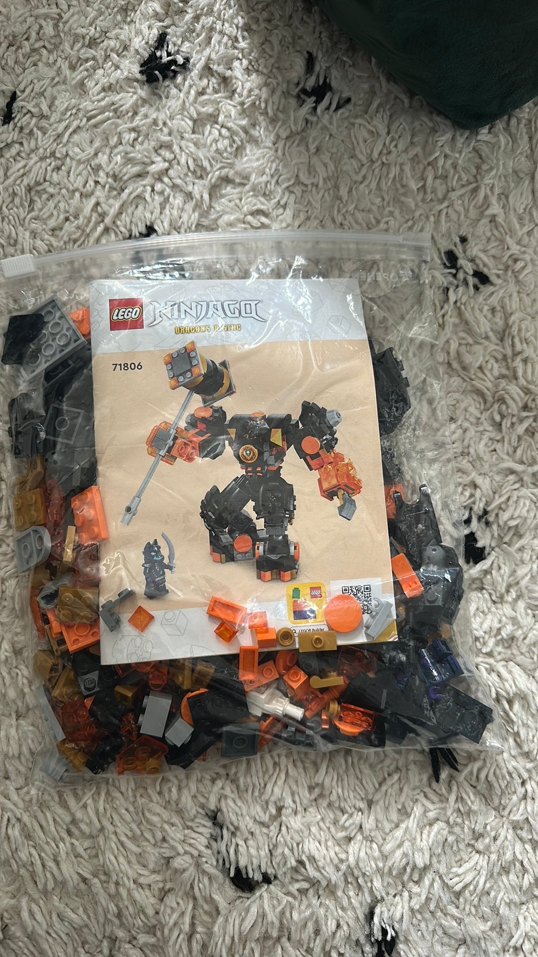 LEGO NINJAGO lego Cole's elementaire aardemecha - 71806, Ophalen of Verzenden, Zo goed als nieuw