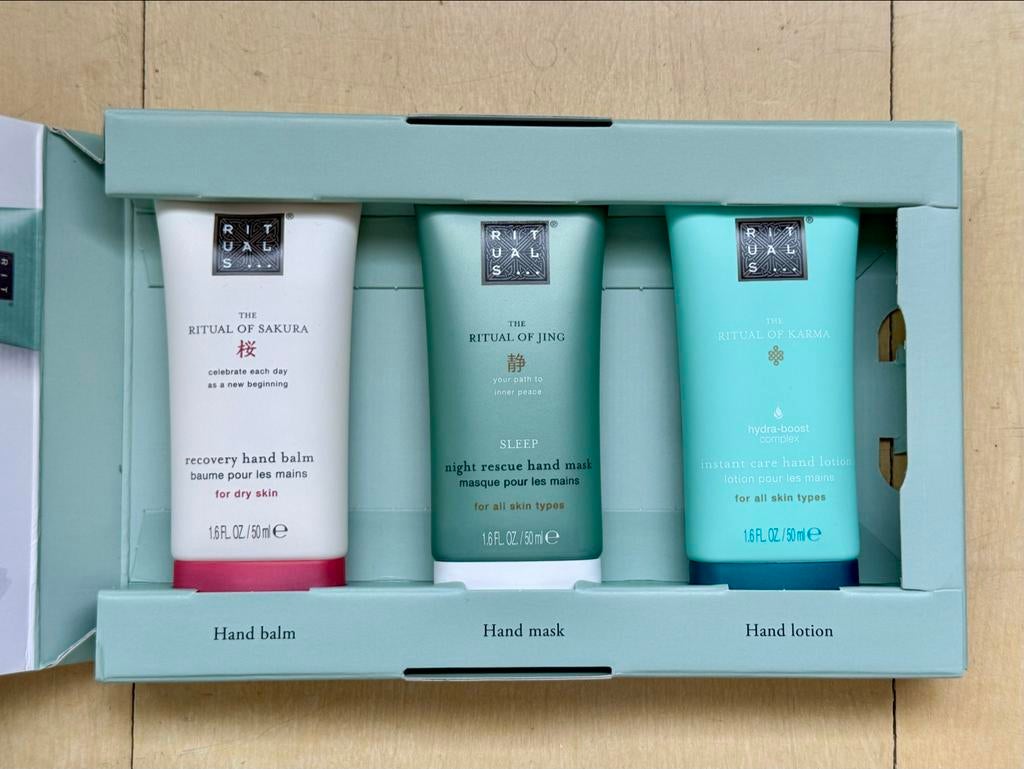 Rituals Handcare Giftset - Sakura, Jing & Karma, Ophalen of Verzenden, Nieuw, Bodylotion, Crème of Olie