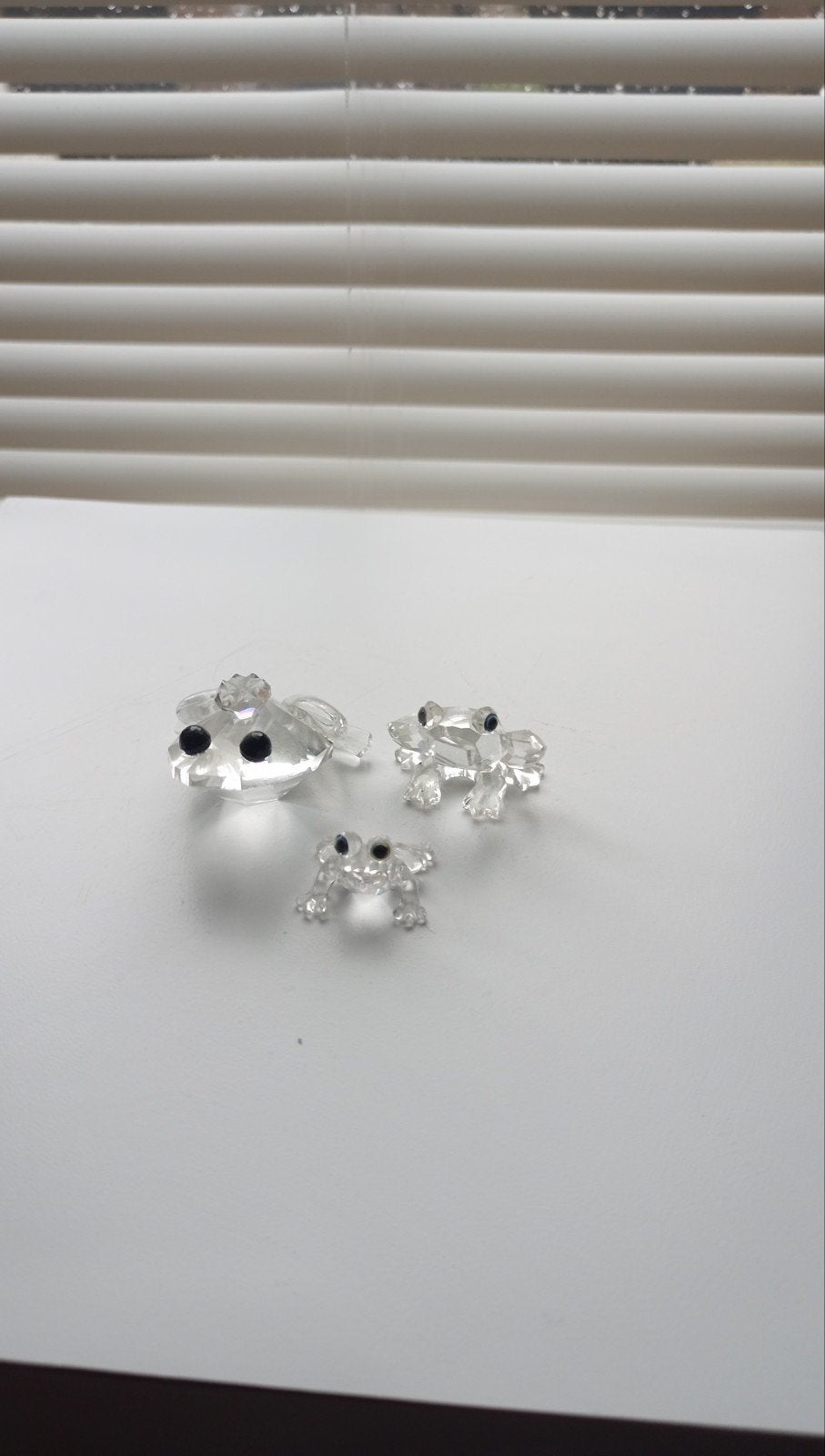 Swarovski kikker  ( kikker, kikker baby, kikker zwarte ogen), Ophalen of Verzenden, Zo goed als nieuw, Figuurtje