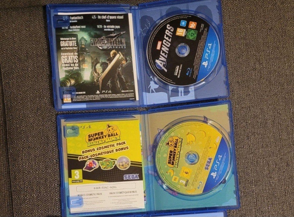 PS4 Games: Marvel's Avengers & Super Monkey Ball, Avontuur en Actie, 1 speler, Ophalen of Verzenden, Zo goed als nieuw