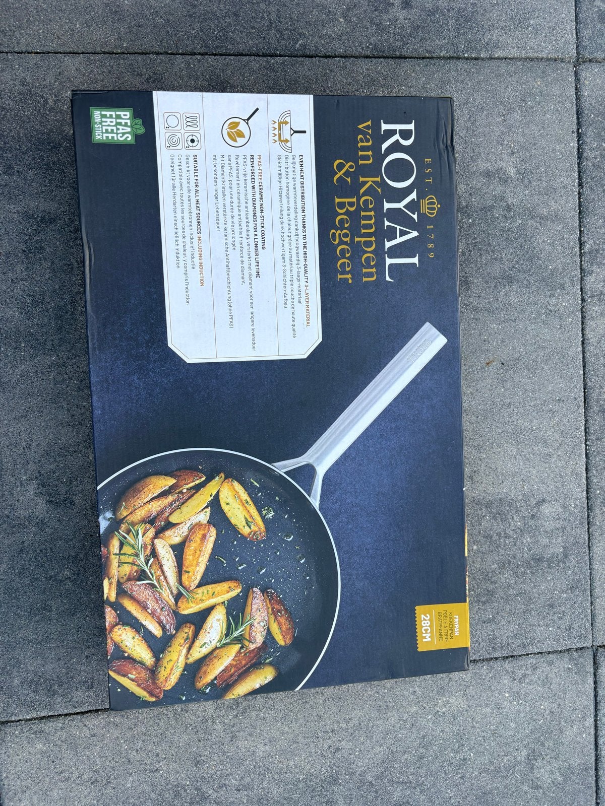 Royal van Kempen & Begeer Frituurpan 28cm PFAS-vrij, Overige materialen, Frituurpan, Antiaanbaklaag, Verzenden