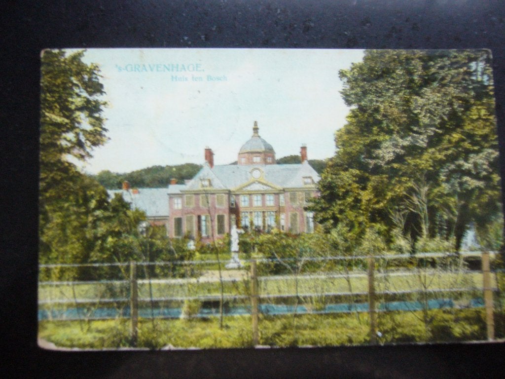 S, GRAVENHAGE  =  HUIS TEN BOSCH   BRIEFKAART  1909, Ophalen of Verzenden, Voor 1920, Gelopen, Zuid-Holland