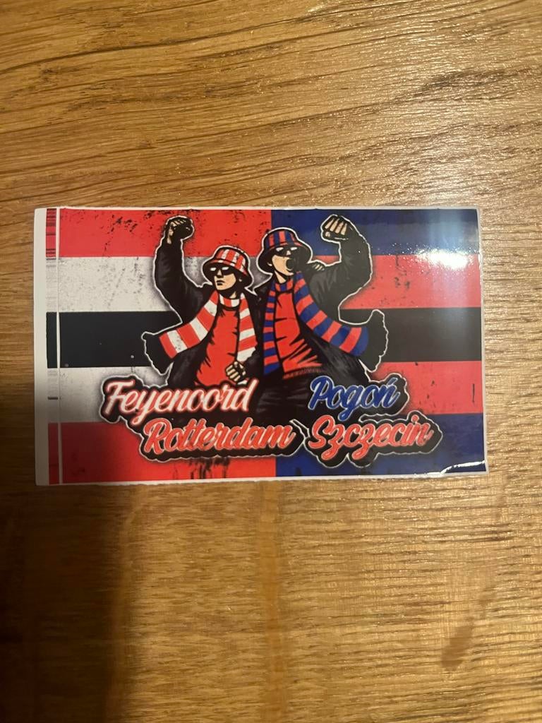 Feyenoord Pogoń Szczecin Sticker - Voetbal Fanartikel, Verzamelen, Stickers, Ophalen of Verzenden, Nieuw, Sport