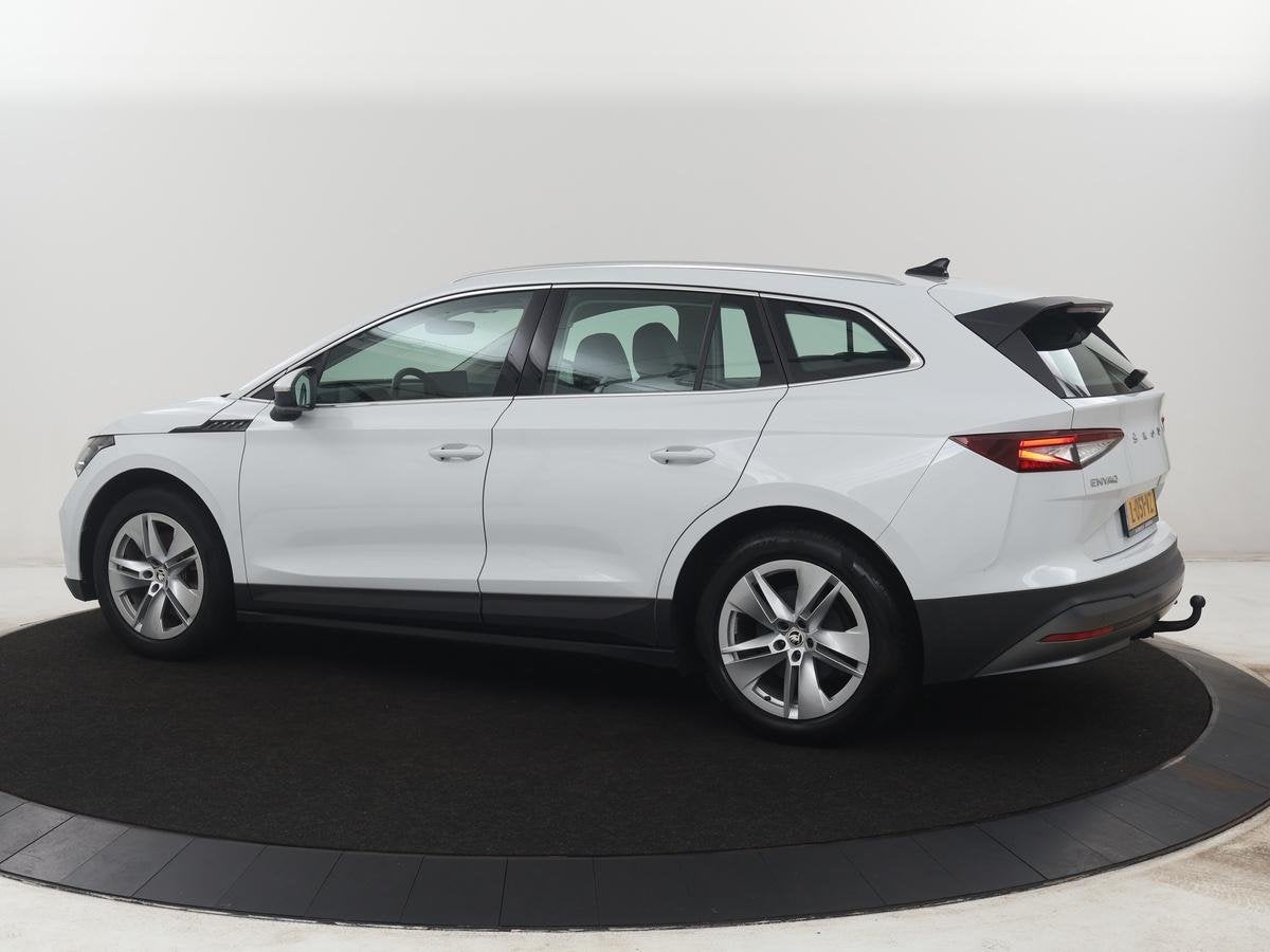 Skoda Enyaq iV 80 | SOH 91,5% | Trekhaak | Apple Carplay | N, Auto's, Achterwielaandrijving, Gebruikt, 80 kWh, Leder en Stof