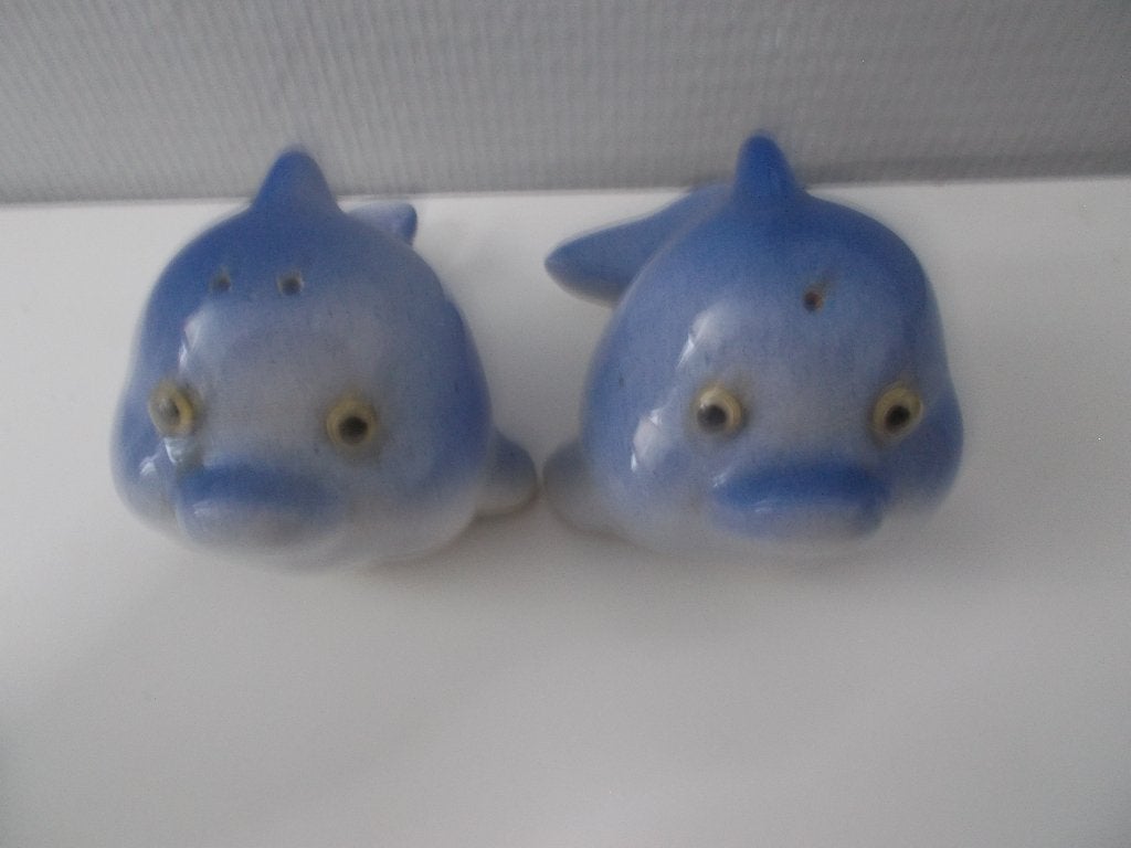 Leuke dolfijn zout- en pepervaatjes set, Overige merken, Keramiek, Overige typen, Ophalen of Verzenden