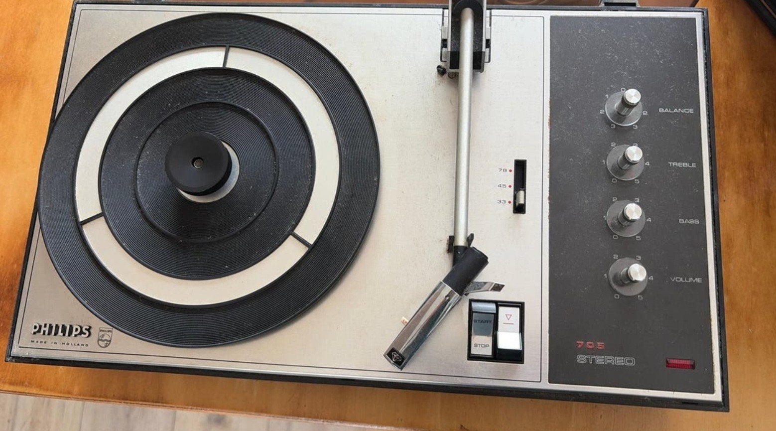 Philips 705 Stereo Platenspeler - Vintage Geluid, Ophalen, Gebruikt, Platenspeler, Philips
