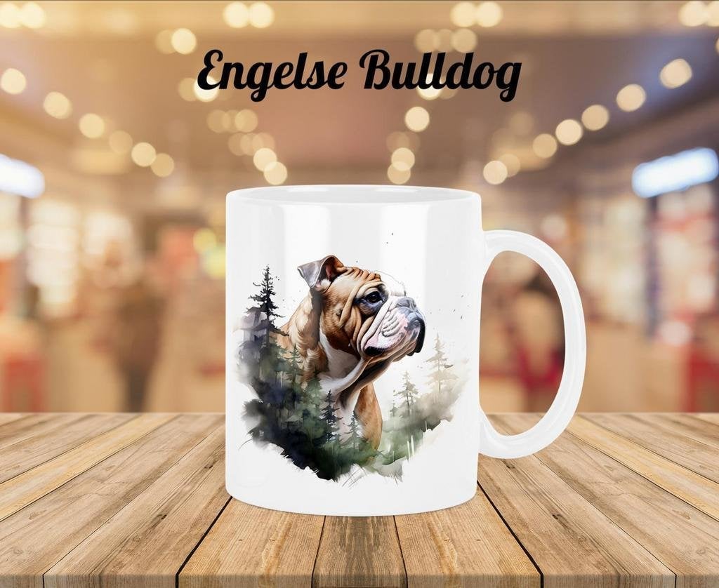 Engelse Bulldog profiel mok, Verzenden, Nieuw, Overige stijlen, Kop(pen) en/of Schotel(s)