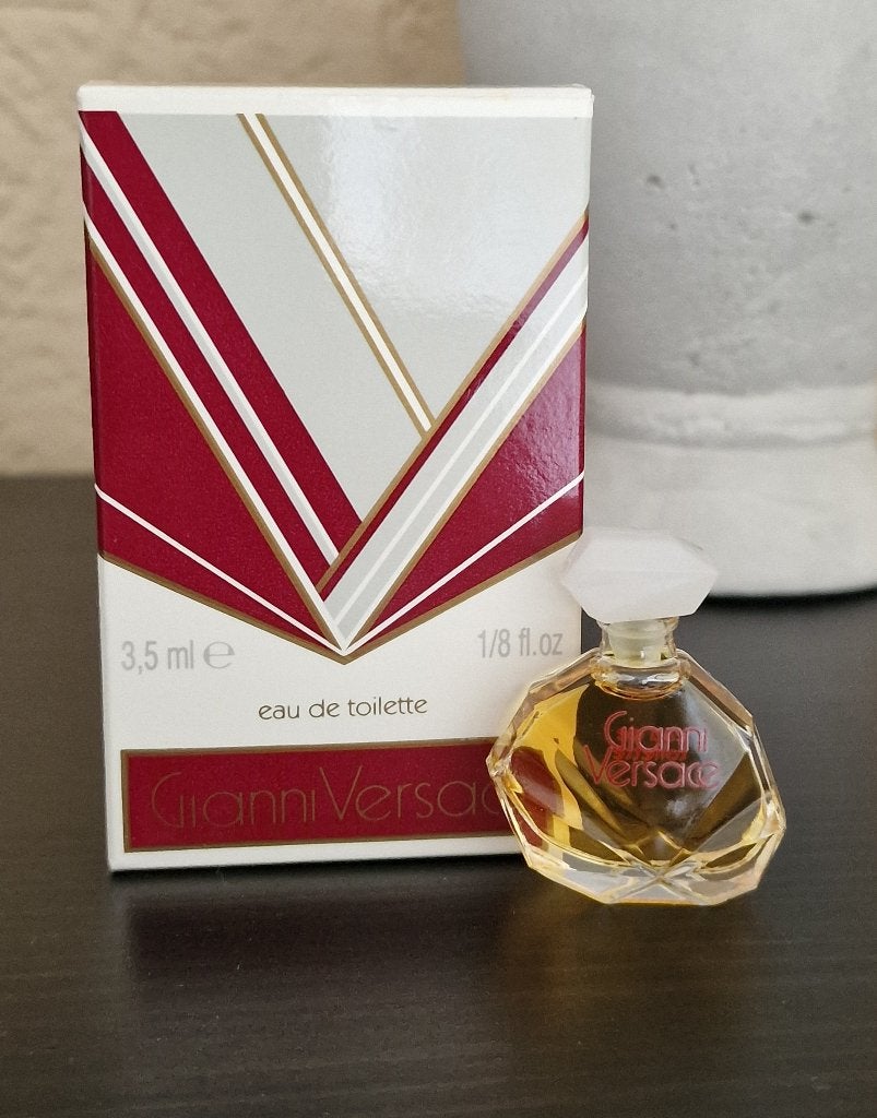 Miniatuur parfum flesje Gianni Versace, Ophalen of Verzenden, Zo goed als nieuw, Miniatuur, Gevuld