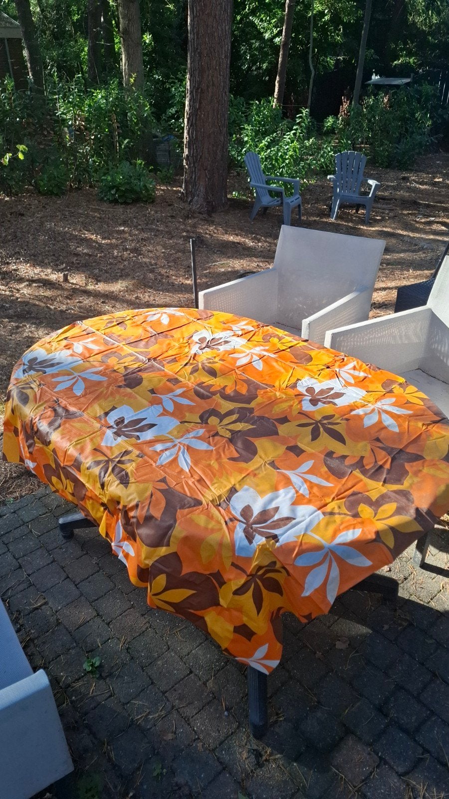 retro tafelkleed plastic, Ophalen of Verzenden, Minder dan 1 meter, Parasolvoet