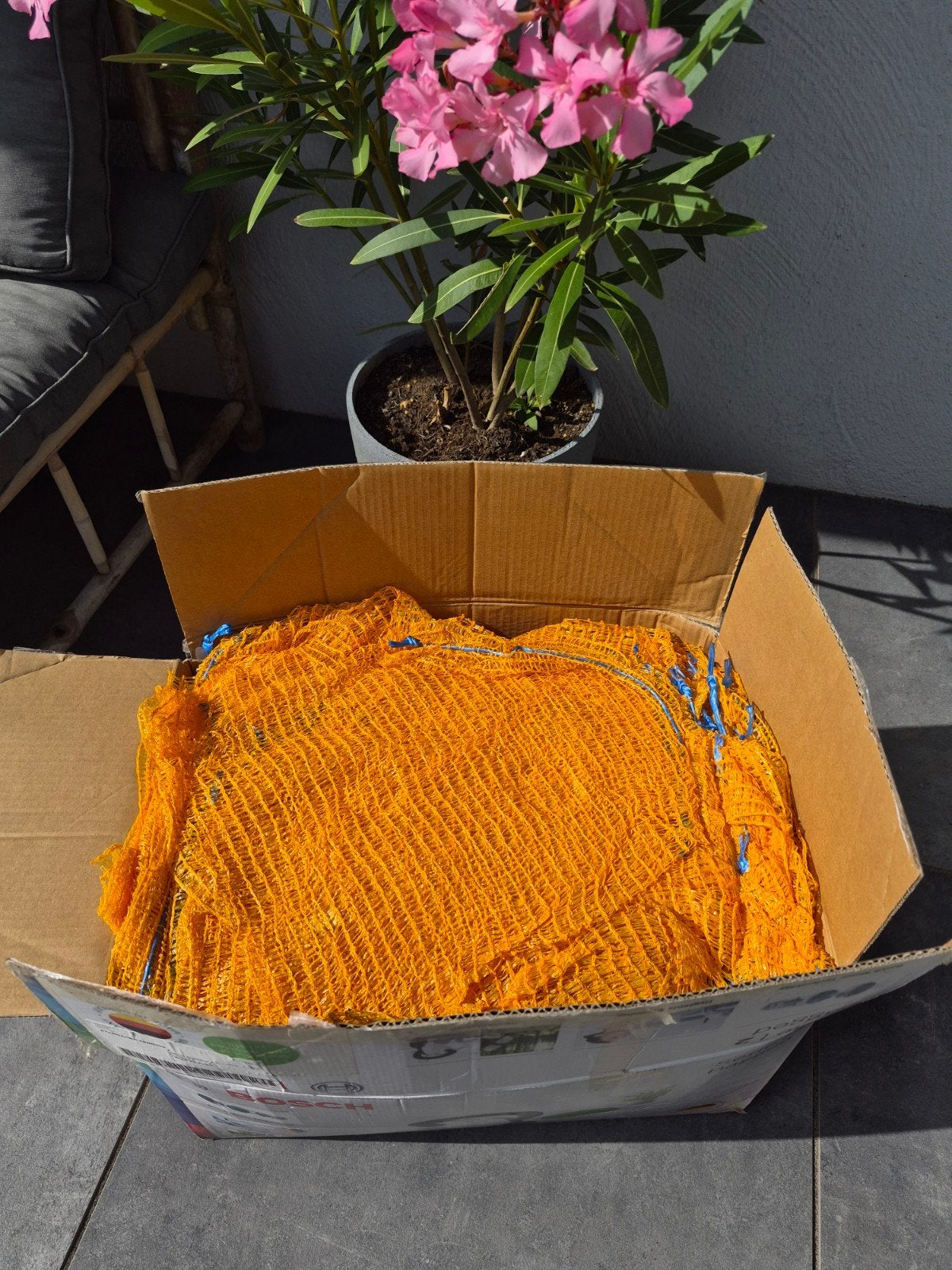 Netzakken voor uien, walnoten, aanmaakhoutjes (doos vol), Ophalen of Verzenden