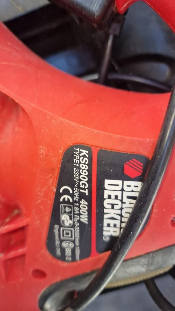 Black decker zaag, Ophalen of Verzenden, Gebruikt, 1200 watt of meer, Bandschuurmachine