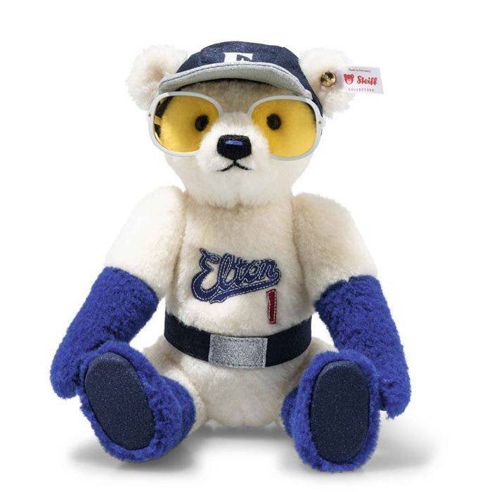 2024 Steiff Rocks Elton John Beer 75 jaar. Halve prijs 28cm., Info@steiff.com, Steiff, Richard-Steiff-Straße 4, Giengen, Steiff
