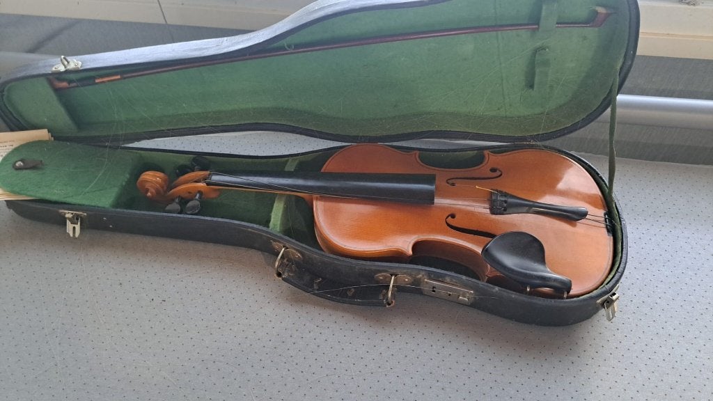 Stradivarius-kopie viool -jaren 70–met koffer en strijkstok, Muziek en Instrumenten, Ophalen, Gebruikt, Viool, 4/4-viool
