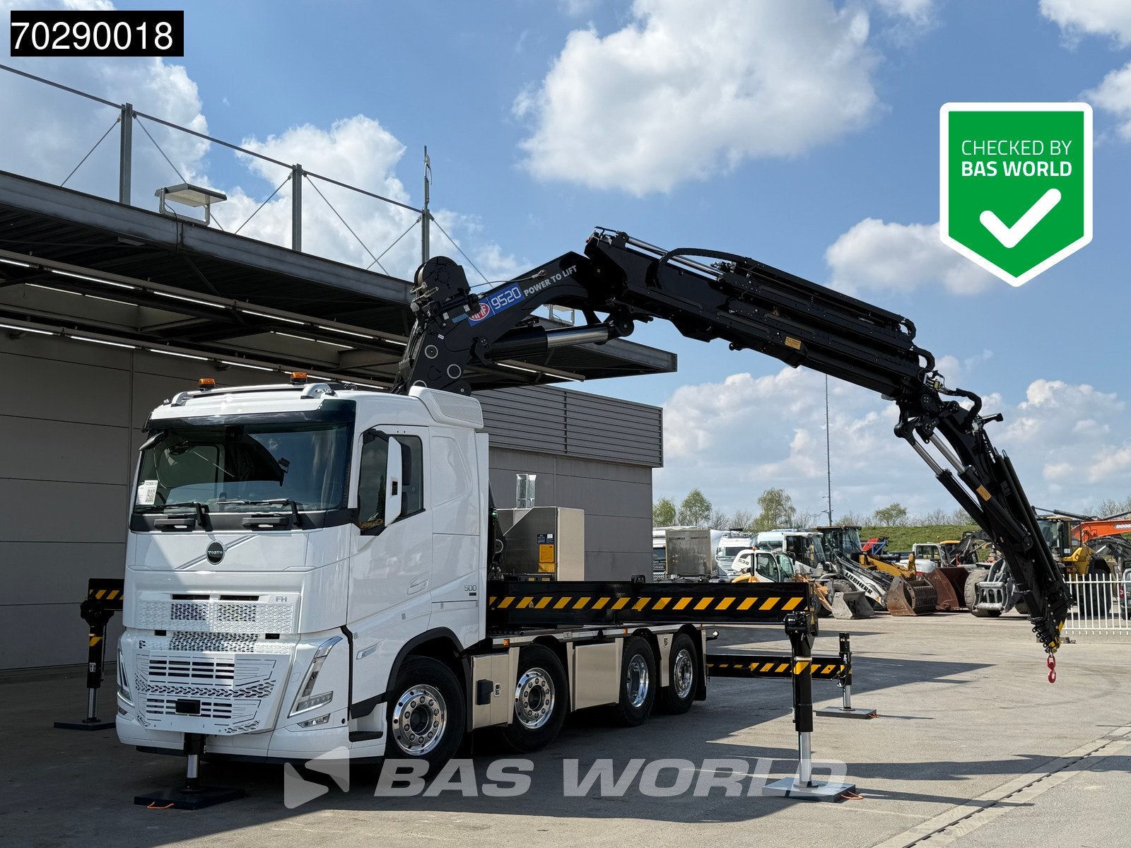 Volvo FH 500 8X2 NEW! HMF9520 K6 + JIB K6 Crane Kran Winch F, Automaat, Stof, Euro 6, Wit