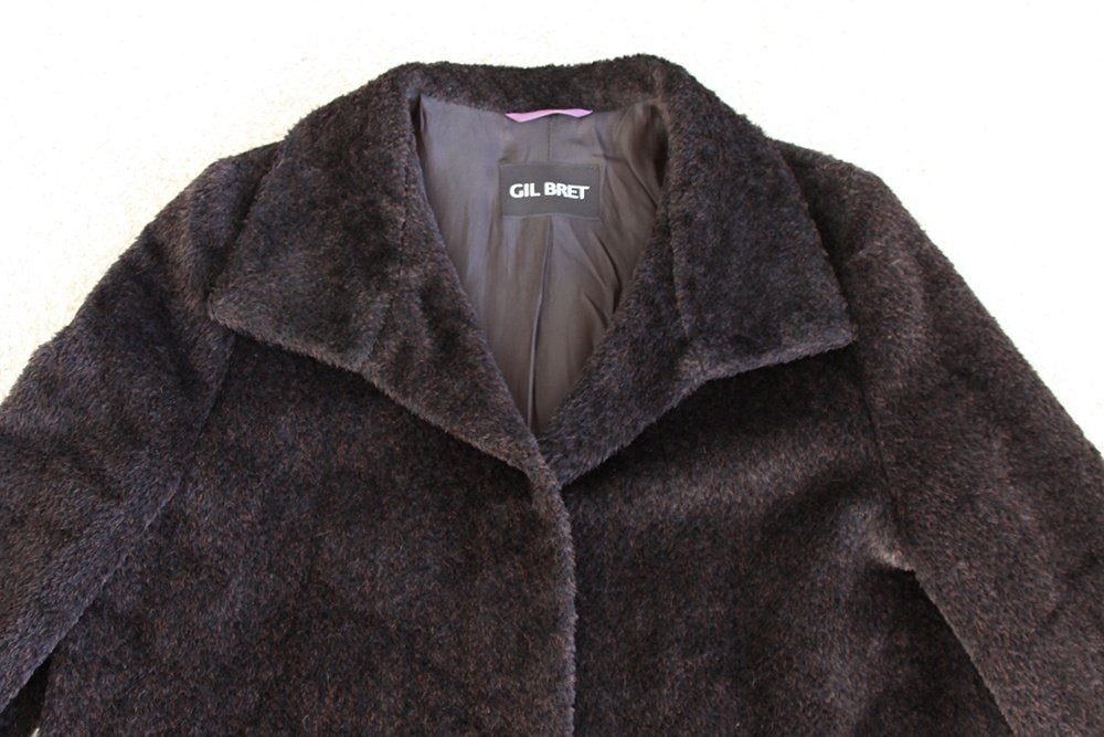 Zeer Mooie Gil Bret Alpaca & Wol Dames Jas (Maat 42) € 200,-, Bruin, Maat 42/44 (L), Ophalen of Verzenden, Zo goed als nieuw