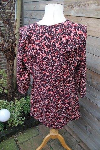 Jurk rood/ zwart/ zalm Karen Millen mt 44 Vaste prijs OPRUIM, Karen Millen, Maat 42/44 (L), Ophalen of Verzenden, Zo goed als nieuw