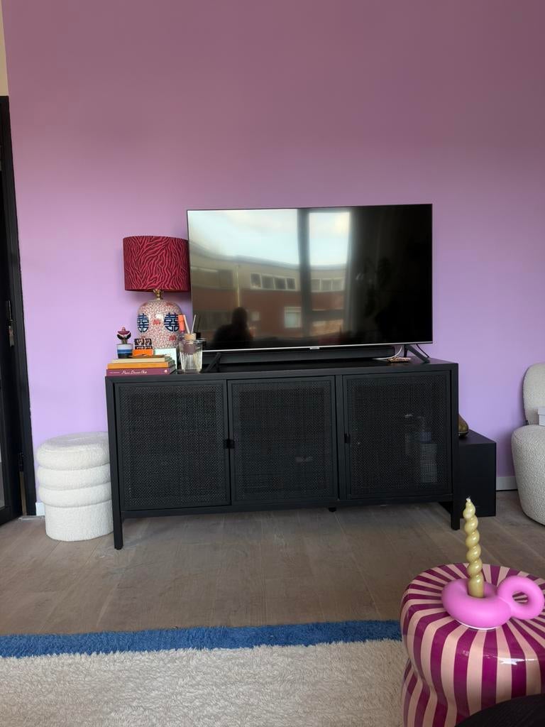 TV meubel zwart, Huis en Inrichting, Kasten | Televisiemeubels, Ophalen, Zo goed als nieuw, 25 tot 50 cm, Minder dan 100 cm