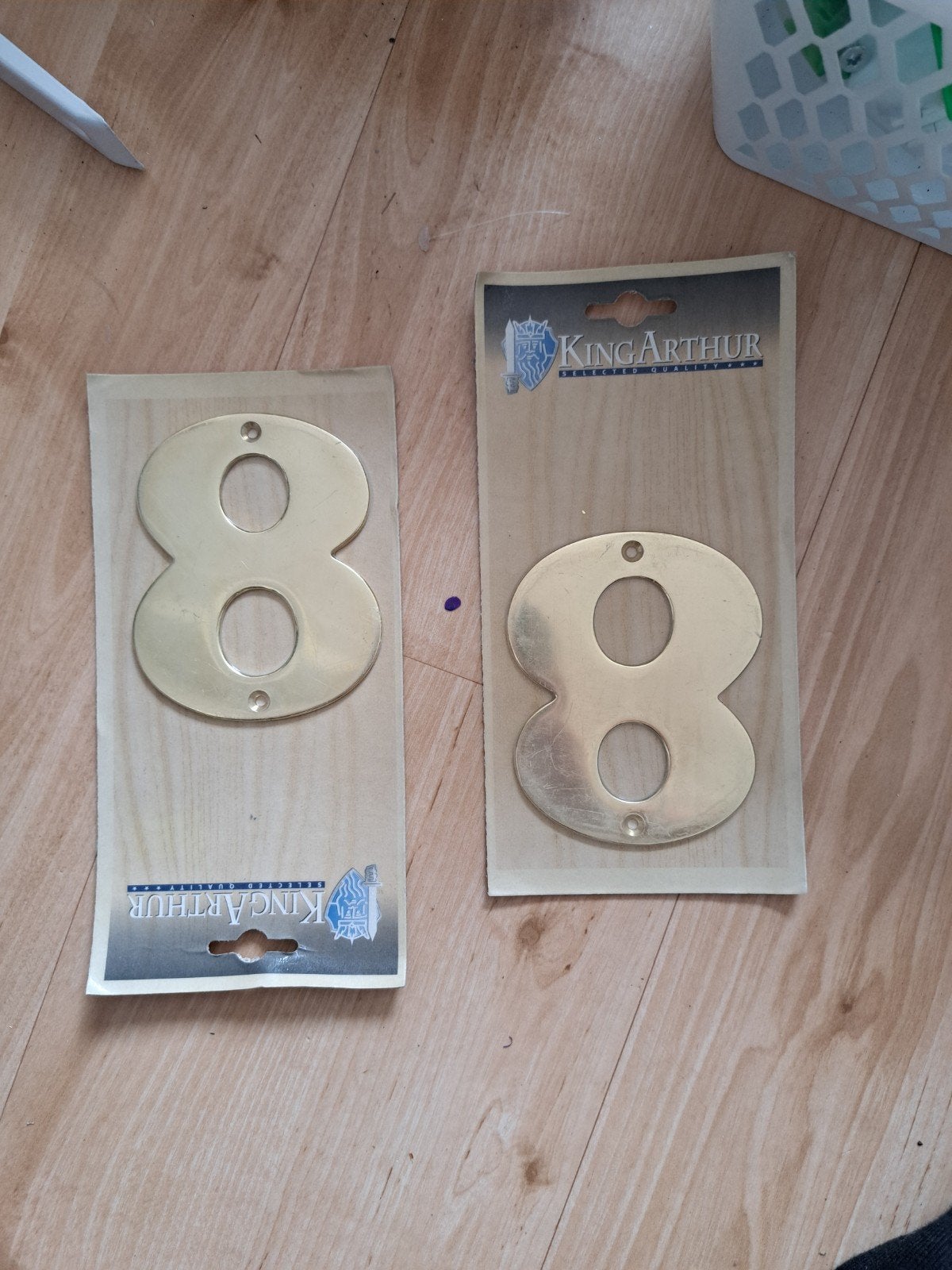 2x Messing Huisnummer 8 - Nieuw in verpakking, Ophalen of Verzenden, Nieuw, Koper of Messing, Overige typen