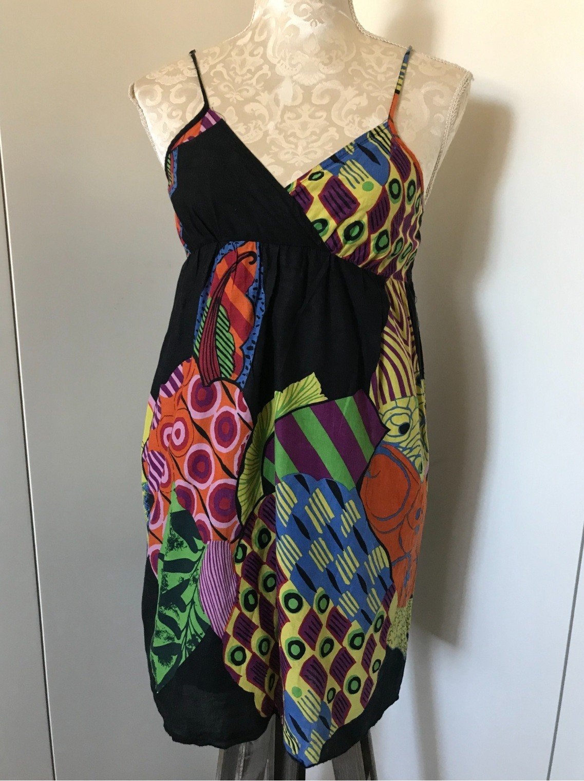 Katoenen Jurkje, Kleding | Dames, Lavand, Zwart, Ophalen of Verzenden, Zo goed als nieuw