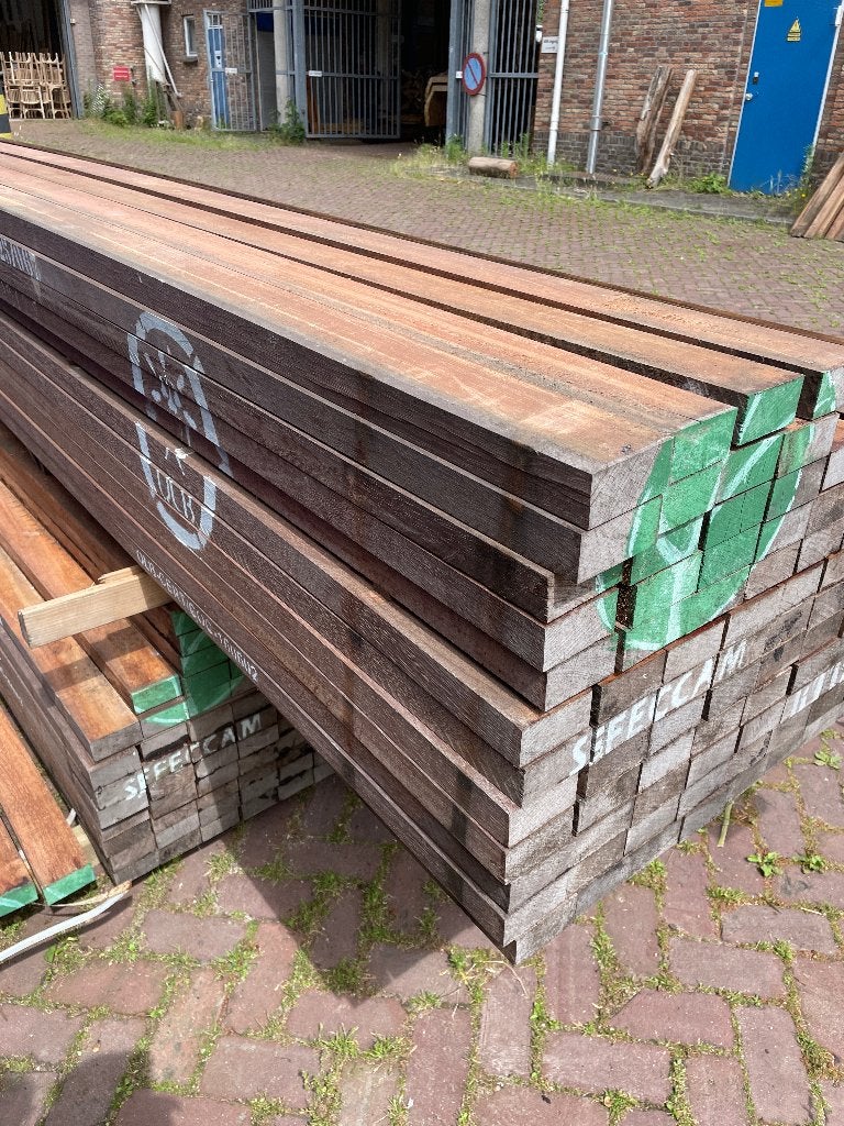 Regel vlonder terras balken azobe balken A keuze overkapping, Tuin en Terras, Ophalen, Nieuw, Hout