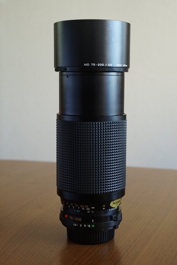 Minolta MD 75-200mm f4.5, Ophalen, Gebruikt, Telelens, Overige vattingen