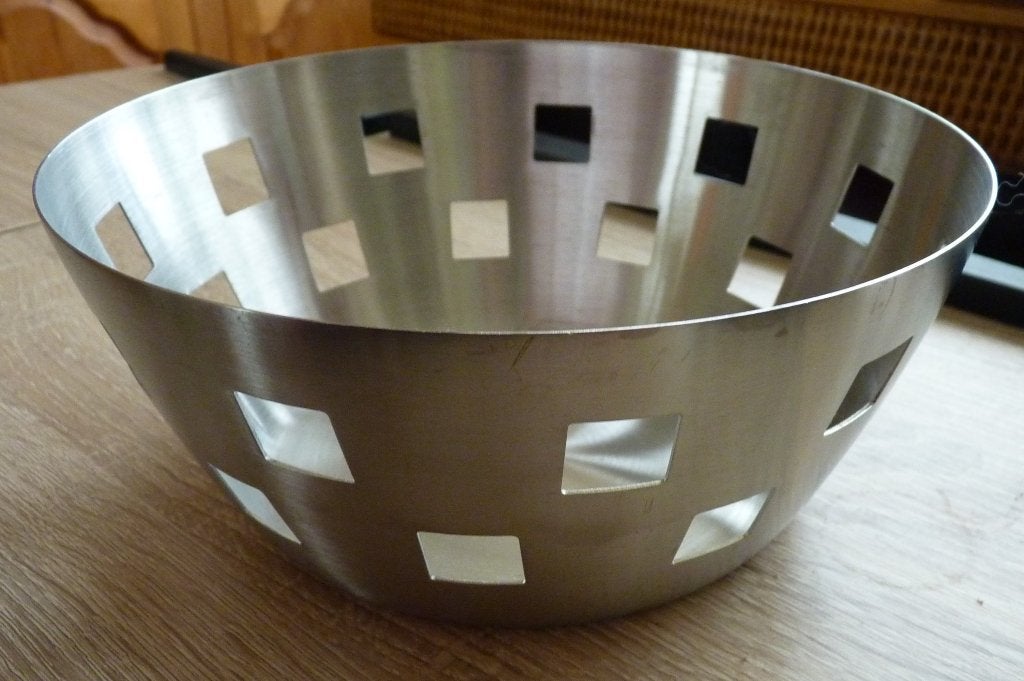 Decoratieve rvs schaal, Overige materialen, Schaal, Rond, Ophalen of Verzenden