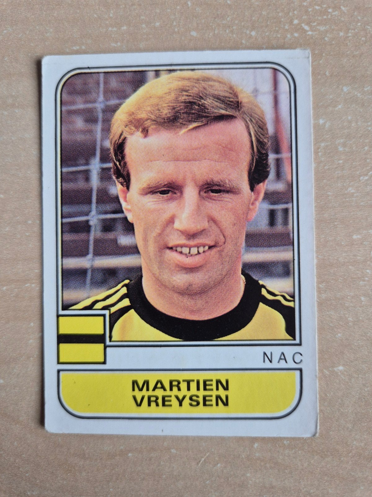 Panini Voetbal 82 Martien Vreysen NAC, Verzamelen, Ophalen of Verzenden, Zo goed als nieuw, NAC Breda, Poster, Plaatje of Sticker