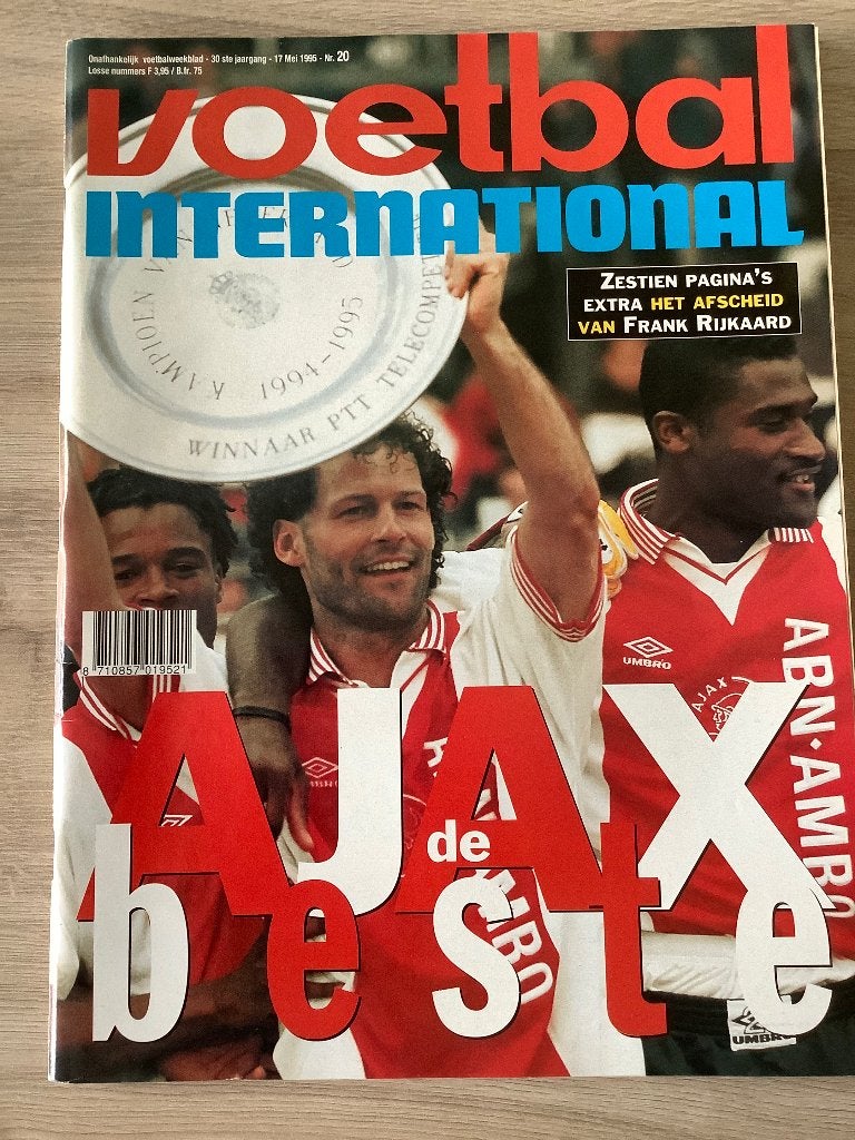 VI Ajax Kampioen 1995 en Afscheid Frank Rijkaard, Ophalen of Verzenden, Zo goed als nieuw, Ajax, Boek of Tijdschrift