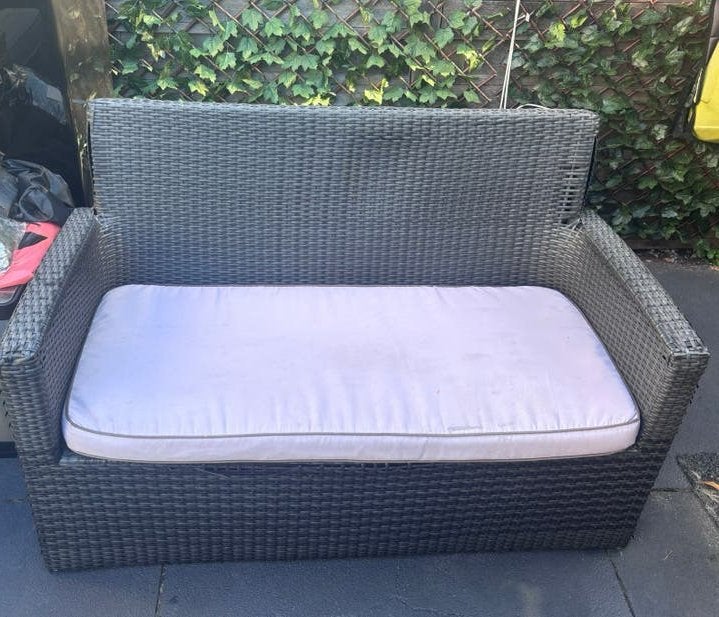 Loungeset Tuin / Tuinset/ Tuinbank Wicker Rotan, Ophalen, Gebruikt, Wicker, Bank