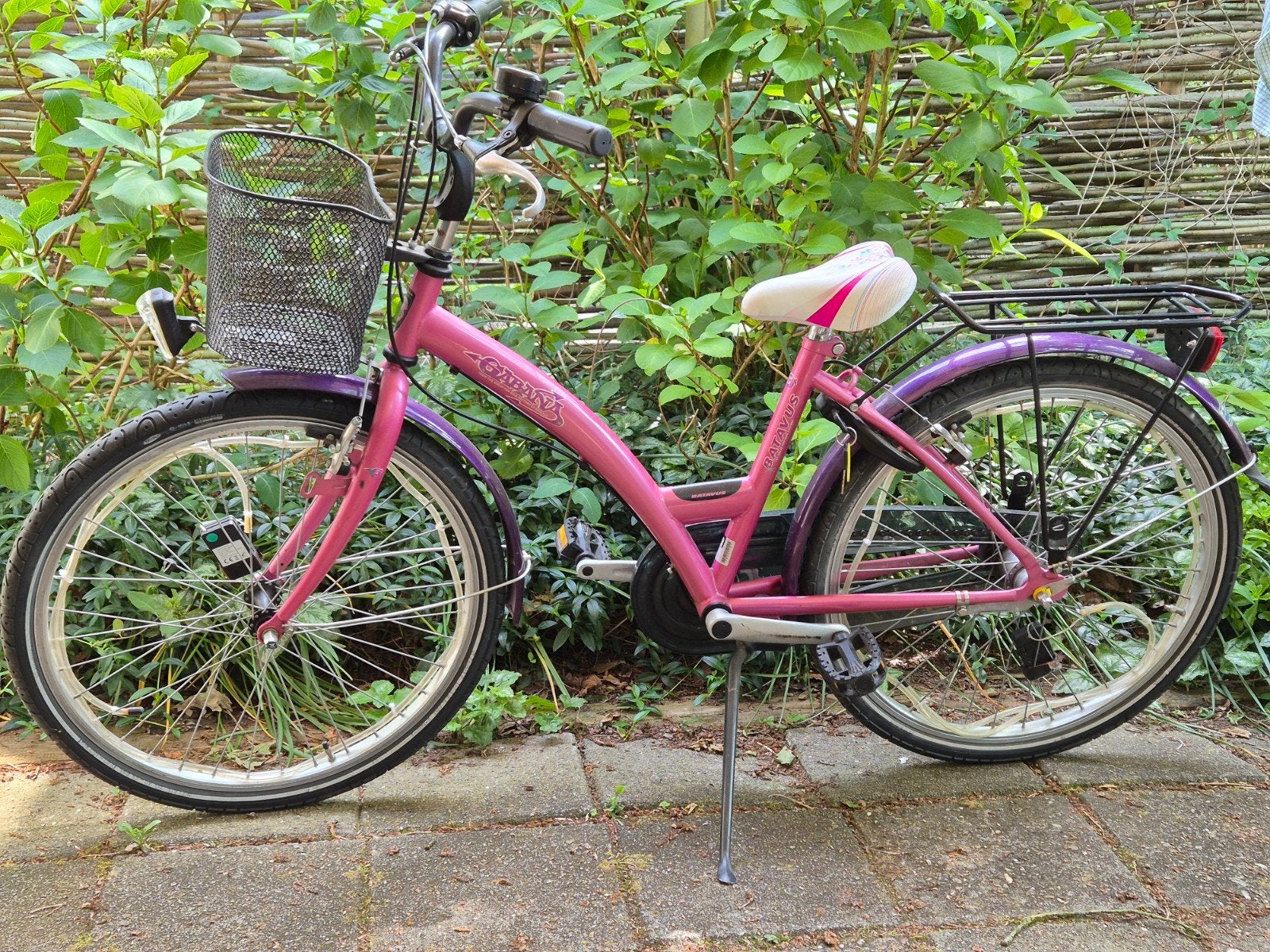 Prachtige meisjesfiets 24 inch Batavus Gabana, roze/paars, Fietsen en Brommers, Fietsen | Meisjes, Ophalen, Zo goed als nieuw