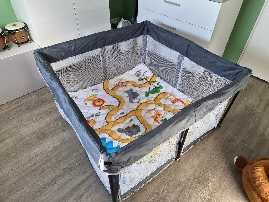 Reisbox/Speelbox 125x125x60 cm met speelkleed, Kinderen en Baby's, Ophalen, Zo goed als nieuw, Vierkant, Boxkleed