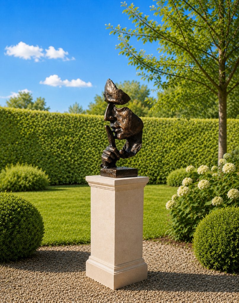 BRONZEN BEELD / DE ZWIJGER / ZWIJGEN / TUINBEELD