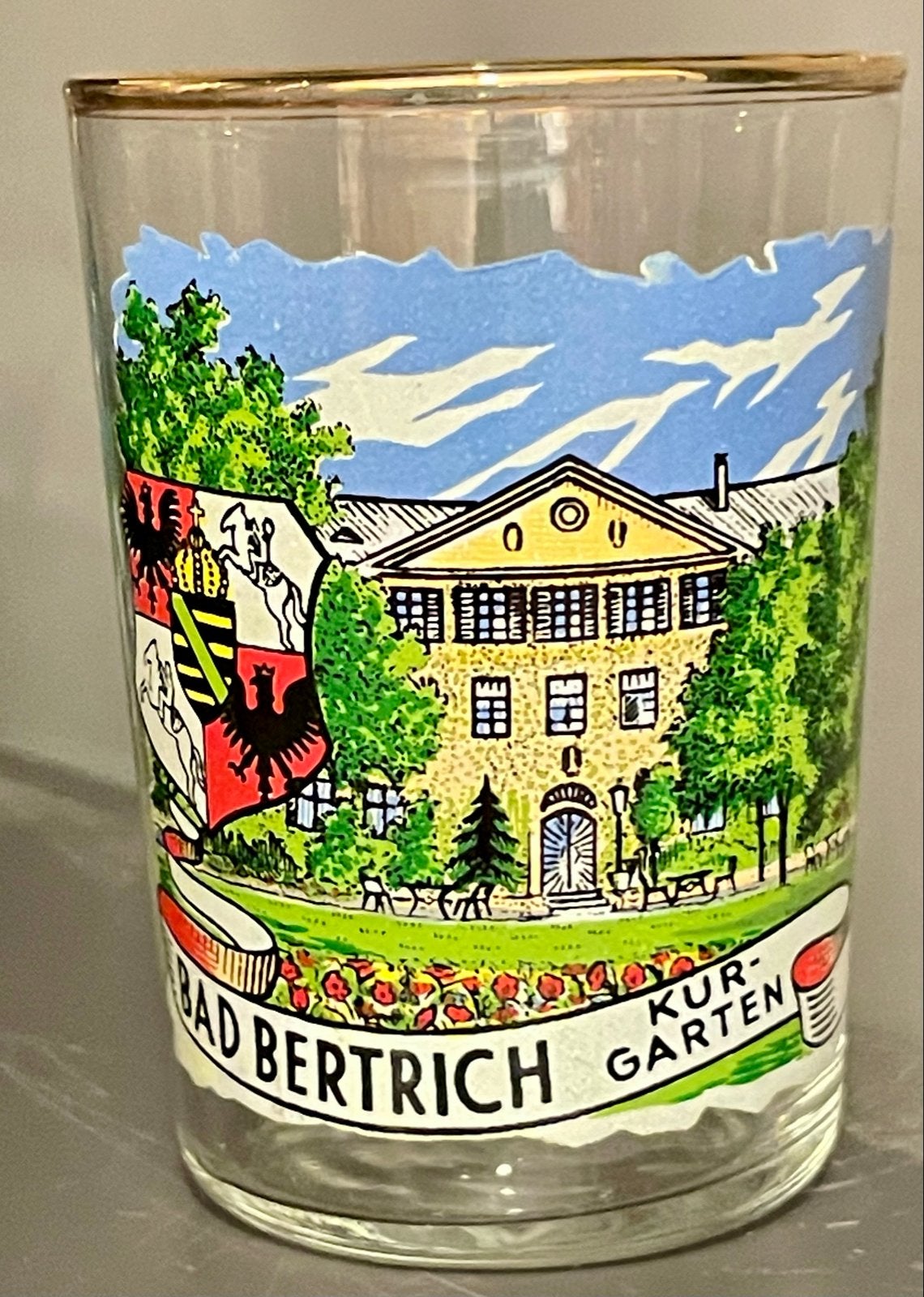Set van 4 Vintage Duitse Souvenir Borrelglaasjes, Antiek en Kunst, Ophalen of Verzenden