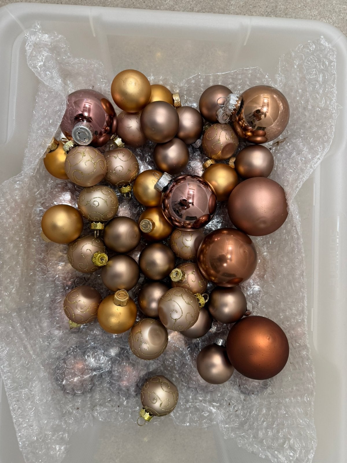 Kerstballen brons, Ophalen, Zo goed als nieuw