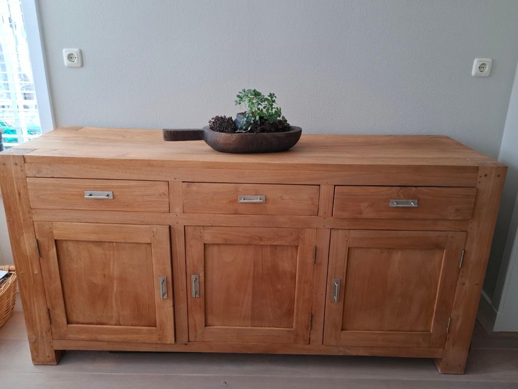 Dressoir teakhout, Huis en Inrichting, Ophalen, Gebruikt, 150 tot 200 cm, Teakhout