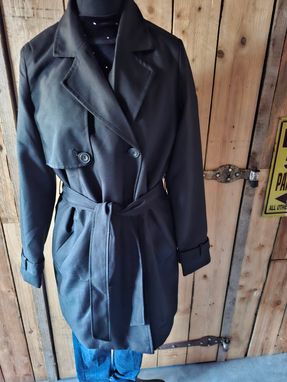 trenchcoat M, Maat 38/40 (M), Vero Moda, Zwart, Ophalen of Verzenden