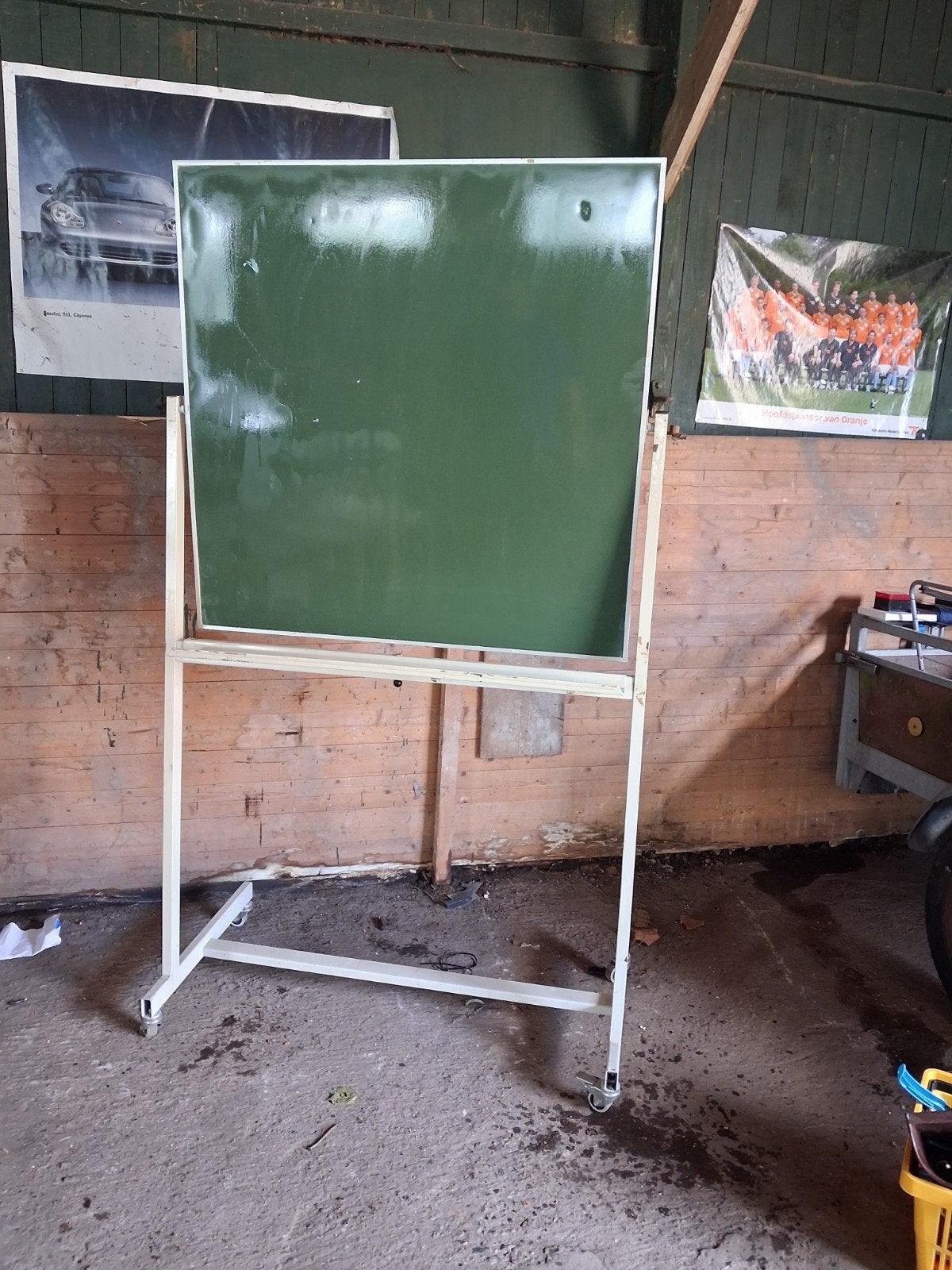 Schoolbord verrijdbaar, Ophalen, Gebruikt, Krijtbord