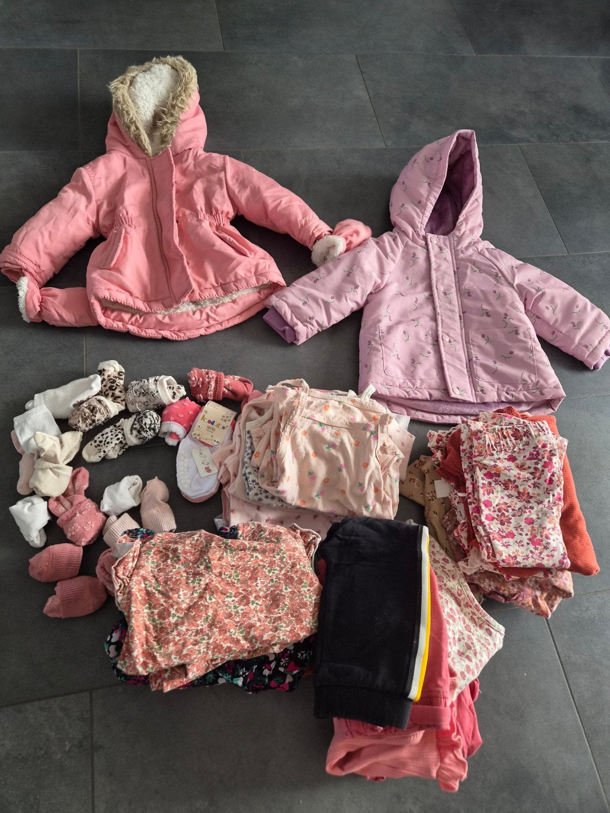 Babymeisjes pakket maat 74: sokken, rompers, jassen, b, Ophalen of Verzenden
