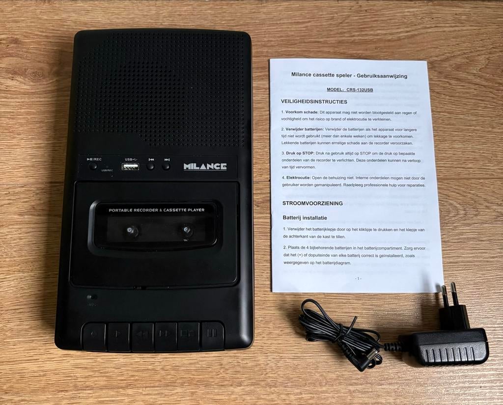 Milance Cassette Speler met USB & Opnamefunctie, Audio, Tv en Foto, Walkmans, Discmans en Minidiscspelers, Ophalen of Verzenden