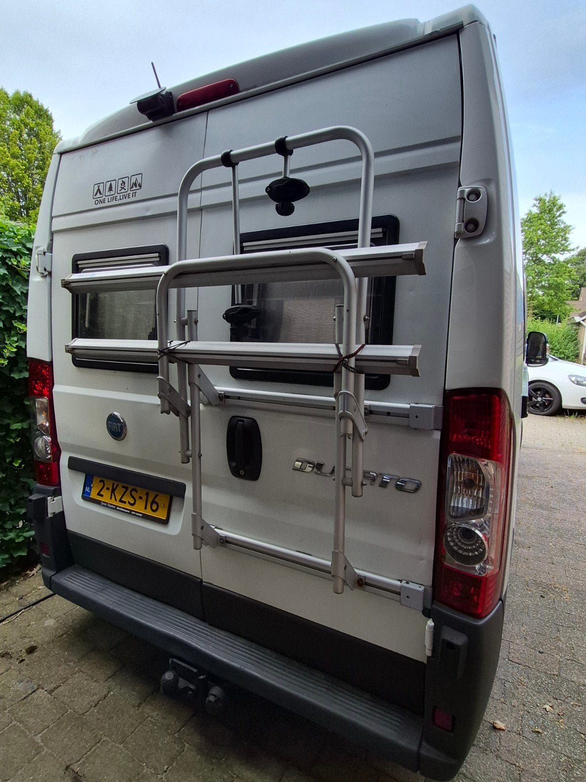 Fietsendrager voor camper of busje, Ophalen, 2 fietsen, Gebruikt, Achterklepdrager