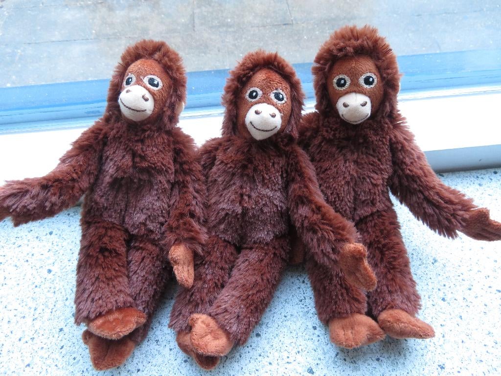 NOG 2 Aap aapje van IKEA Djungelskog kleine maat ca 20 cm, Kinderen en Baby's, Speelgoed | Knuffels en Pluche, IKEA, Ophalen of Verzenden