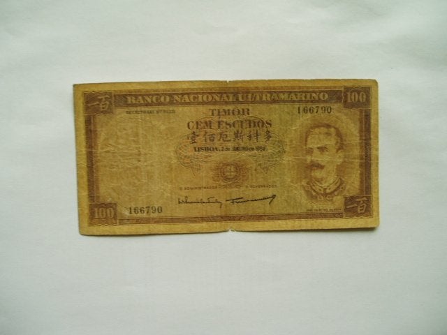 1837. Timor, 100 escudos 1959 Jose Celestino da Silva., Verzenden, Zuidoost-Azië, Los biljet