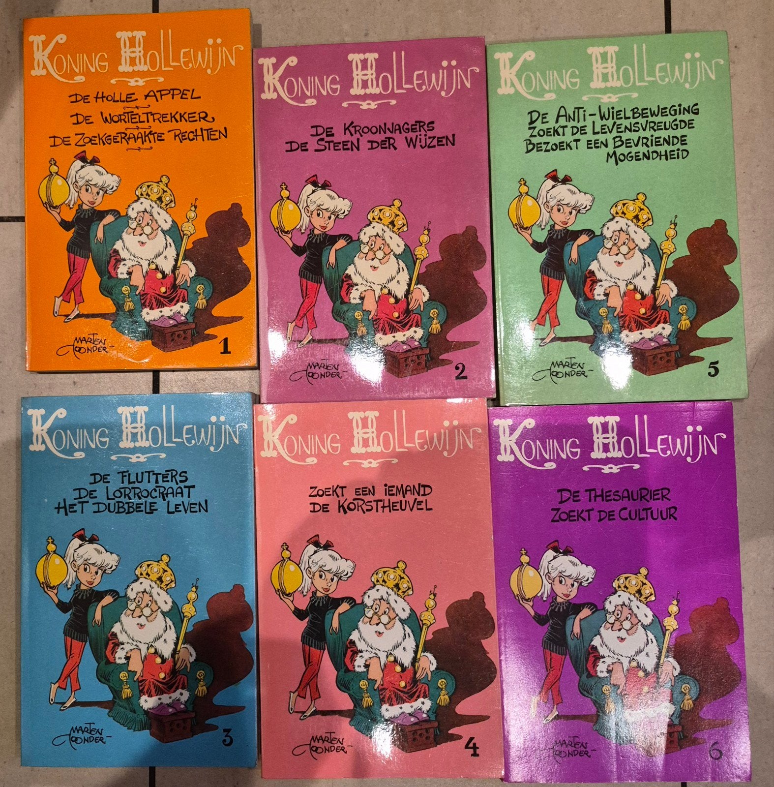 Koning Hollewijn - Complete set van 6 albums (1973), Boeken, Stripboeken, Complete serie of reeks, Ophalen of Verzenden, Nieuw