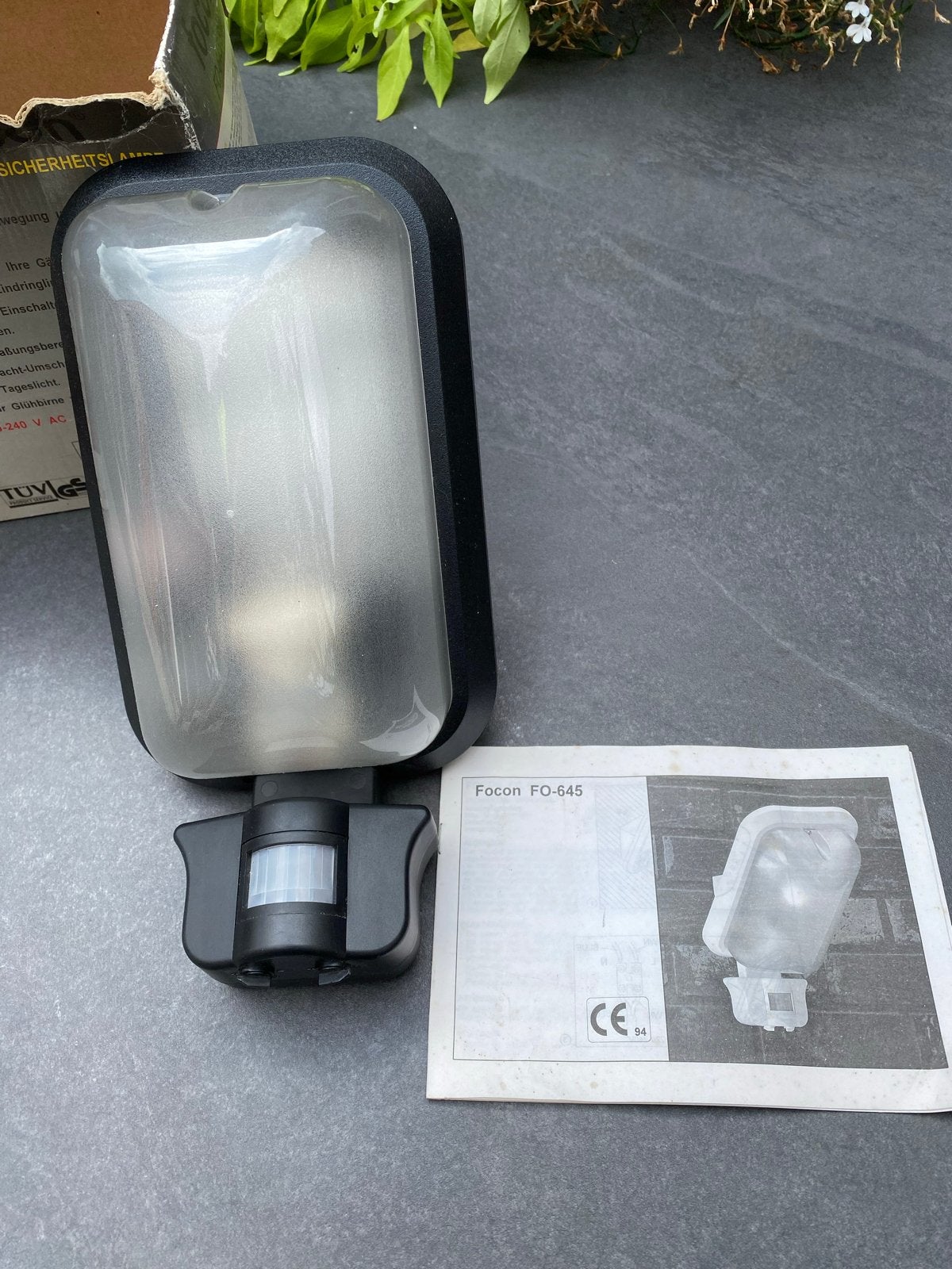 Nieuwe buitenlamp met bewegingssensor in doos, Ophalen, Minder dan 50 watt, Wandlamp, Nieuw