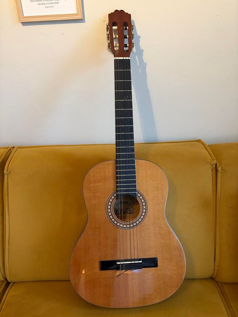 Klassieke gitaar met accessoires: tuner, capo en tas, Ophalen, Gebruikt, Klassieke of Spaanse gitaar