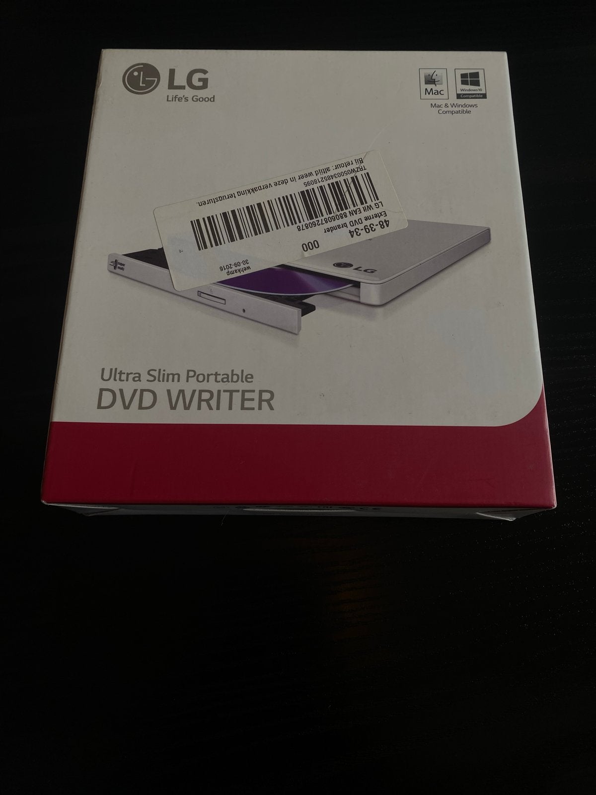 LG Ultra Slim Portable DVD WRITER - Nieuw in doos, Ophalen, Nieuw, Extern, Cd