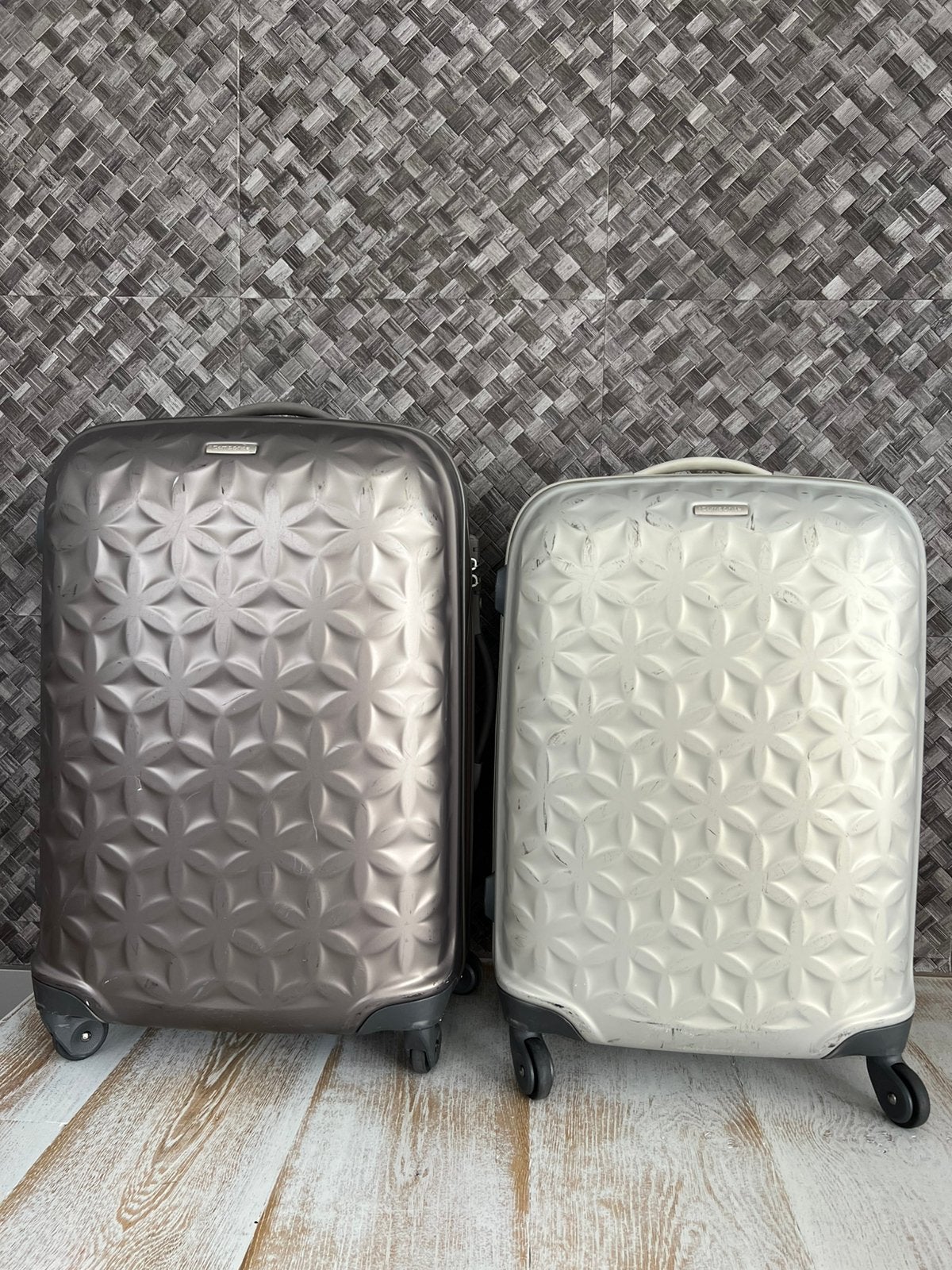 Kofferset Samsonite (spinner), Hard kunststof, 45 tot 55 cm, Ophalen of Verzenden, Zo goed als nieuw